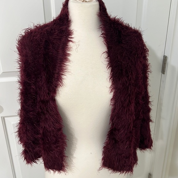 Anthropologie Knitted & Knotted open front eyelash Cardigan - Picture 1 of 5